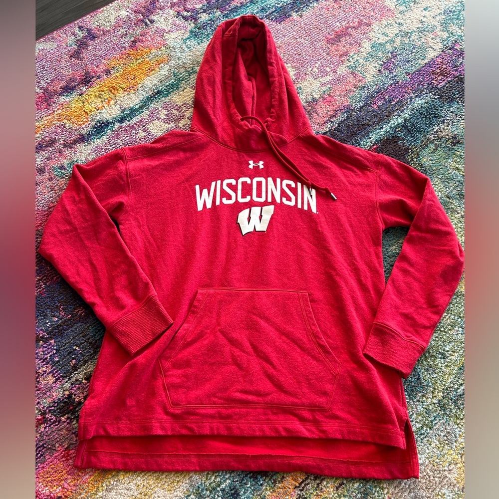 Under Armour Wisconsin Badgers Cold Gear Women’s Hooded Sweatshirt Size Medium